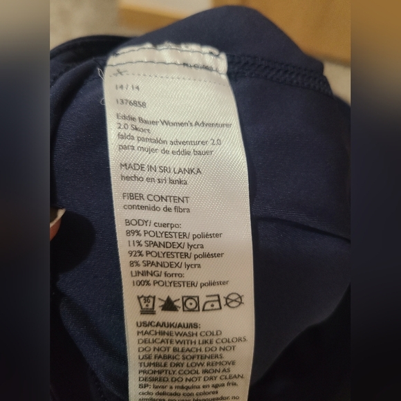 Eddie Bauer Adventurer 2.0 Navy Athleisure Gorpcore Outdoor Skort - Picture 5 of 5